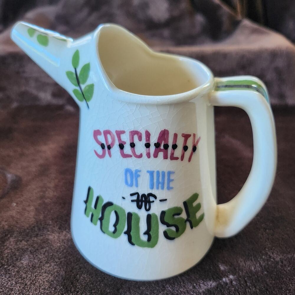 Cleminsons California Pottery "Specialty Of The House" Chef Pitcher - Vintage